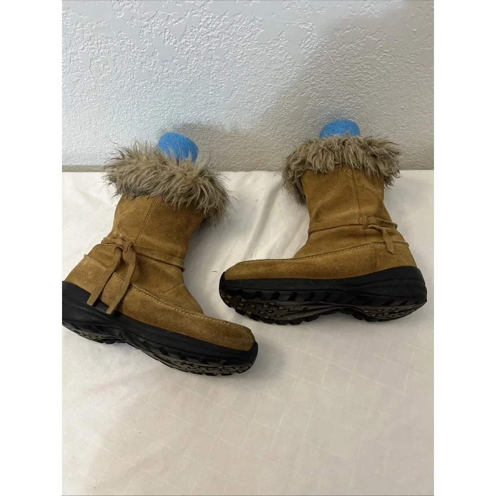 Sorel Womens Brown‎ Northern Lite Snow Waterproof Suede Faux Fur Boots Size 7
